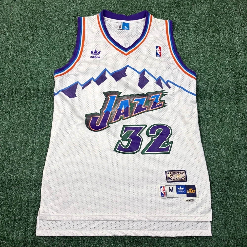 Karl Malone Utah Jazz Hardwood Classics NBA Jersey Men's Size M